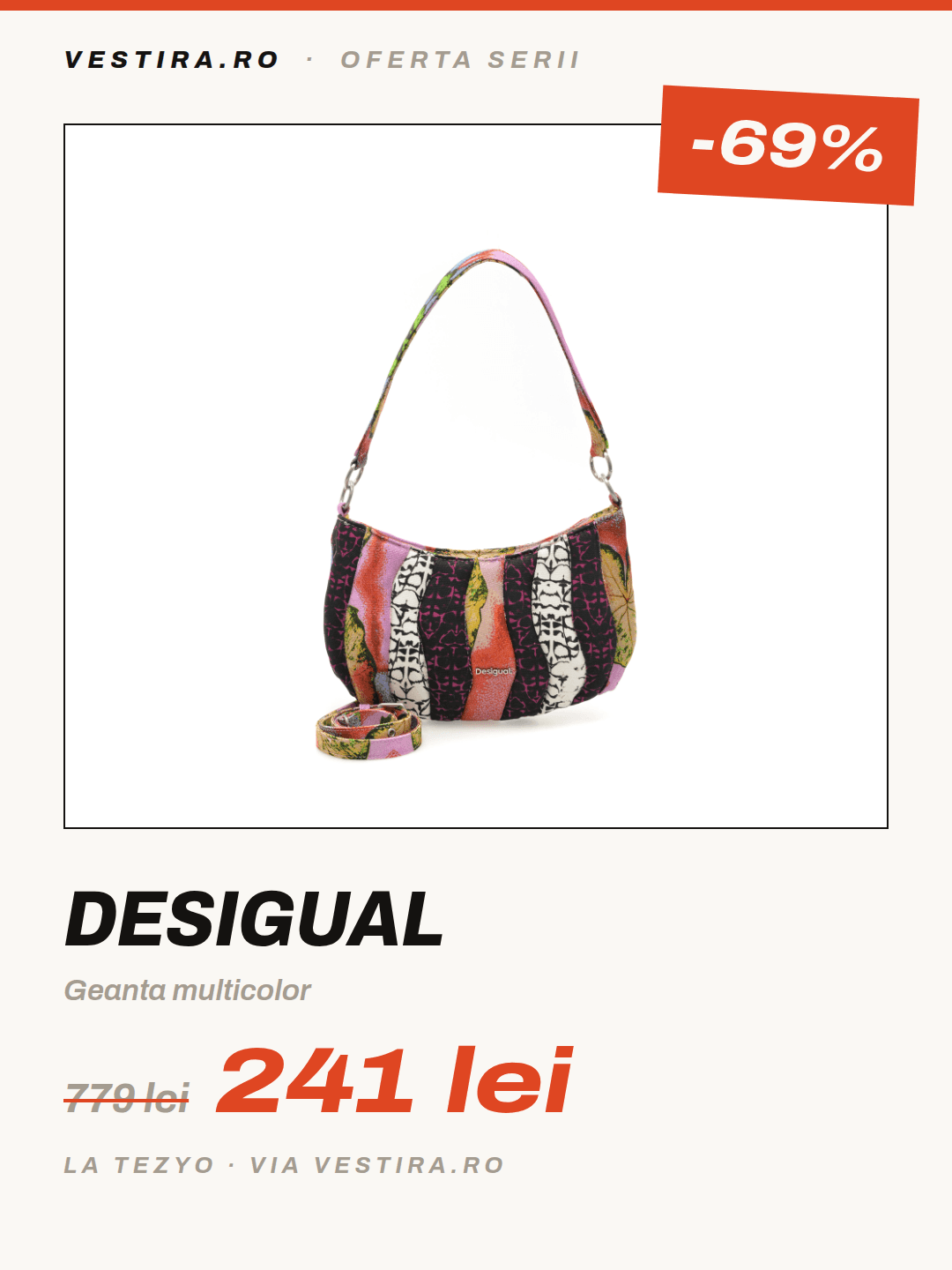 DESIGUAL — Geanta multicolor