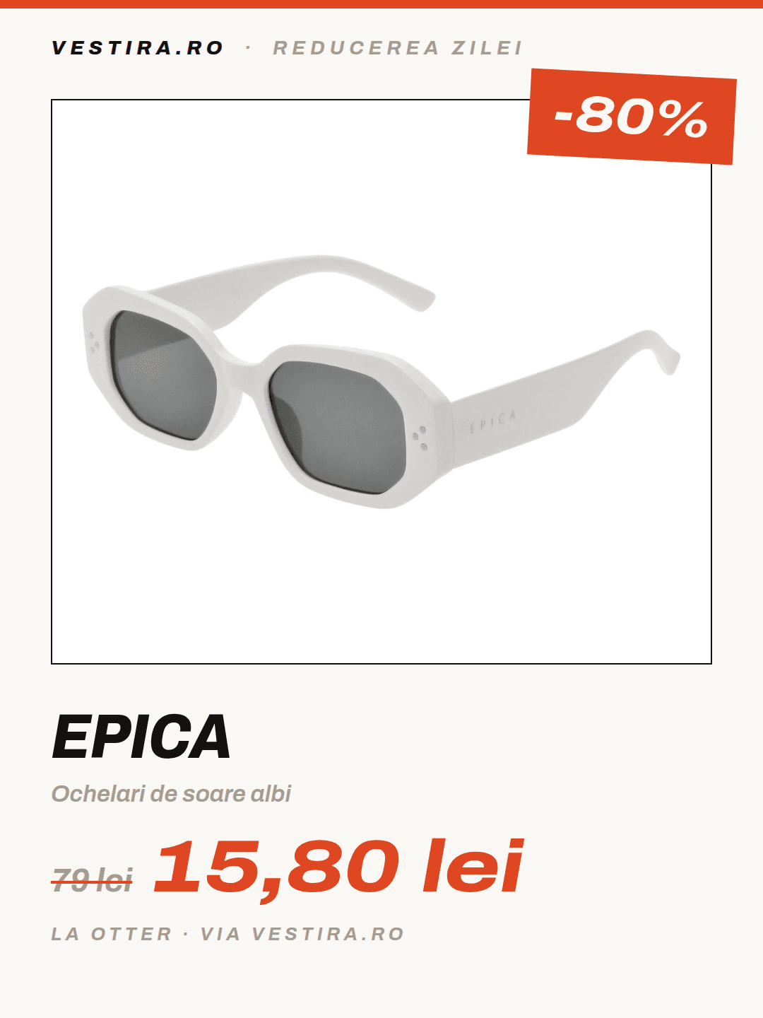 Epica — Ochelari de soare albi