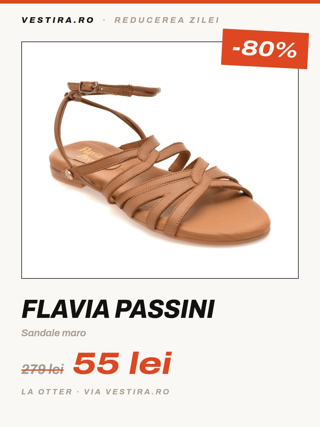 Flavia Passini — Sandale maro