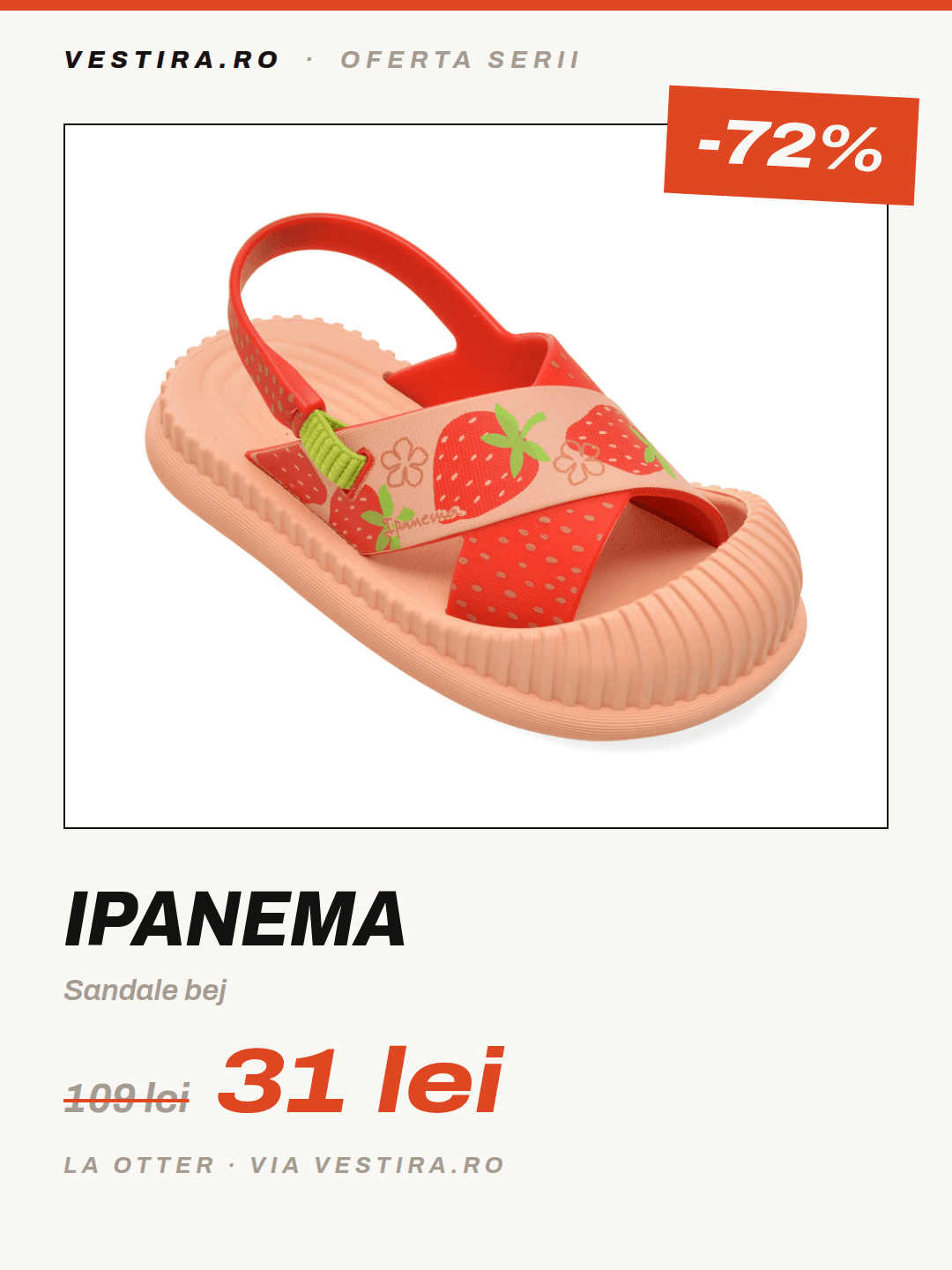 IPANEMA — Sandale bej