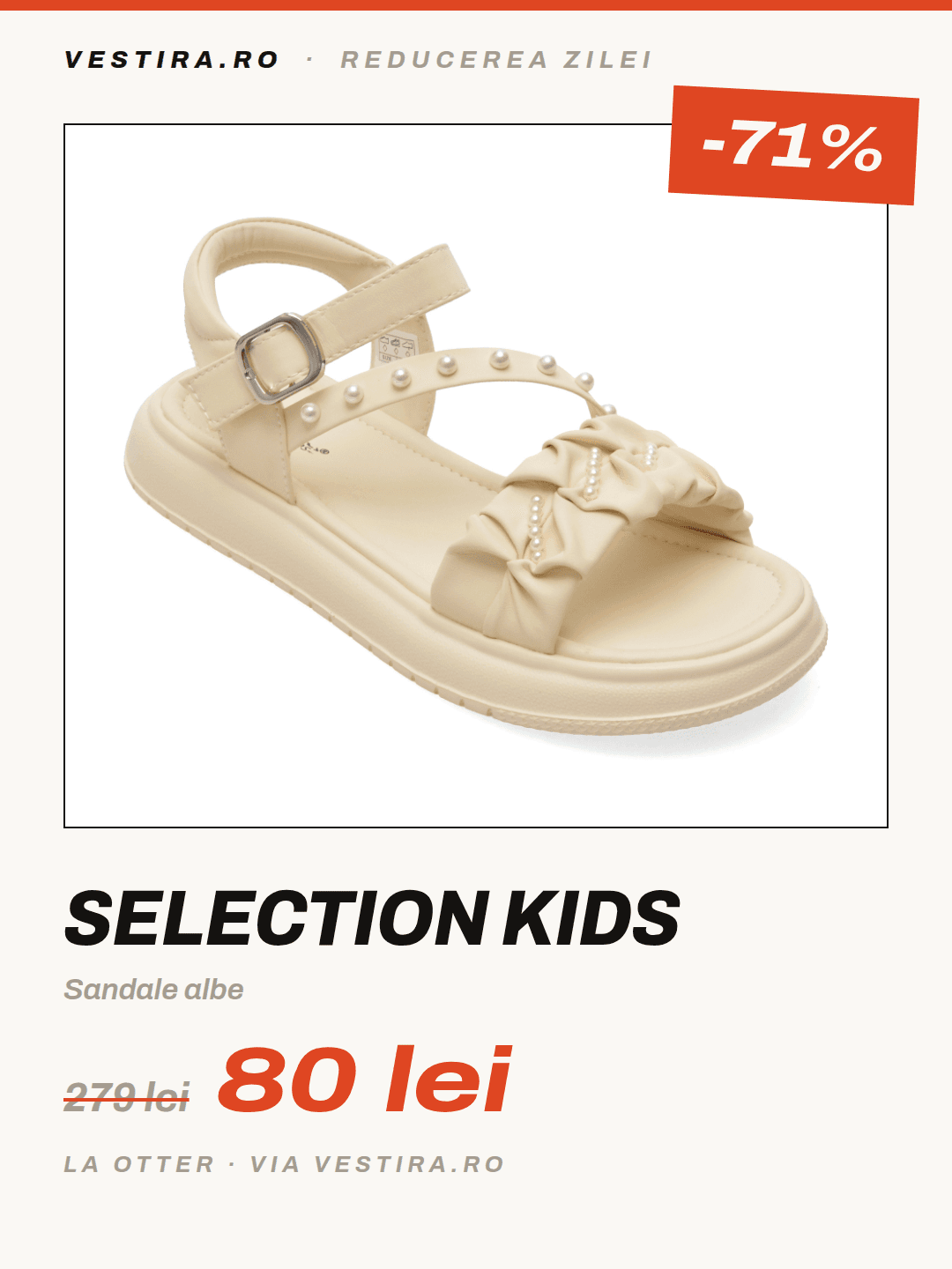 Selection Kids — Sandale albe